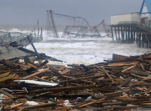 Seaside Heights Roller Coaster After Sandy by Brian Thompson